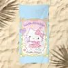 Toalla de Playa Sanrio Patrón de Dibujos Animados para Niños Gato Kitty Estampado Toalla de Baño Microfibra Secado Rápido para la Playa Toalla de Natación