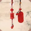 Llavero de calabaza de cinabrio para coche, alto contenido, palabra de la suerte, dios de la riqueza, colgante, llavero de coche, colgante, joyería, venta al por mayor