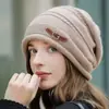 Bestseller transfronterizo de invierno: gorro tejido grueso con forro de polar y pompón, gorro clásico de punto trenzado versátil, gorro de lana de color liso a la moda