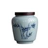 Tarro de Cerámica Retro Estilo Chino para Té, Tarro Sellado Grande de Porcelana Blanca y Celadón para Guardar Té Negro y Té Verde, Directo de la Fábrica Fuente