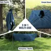 Impermeable multifuncional tres en uno dosel tapete de suelo capa impermeable para montañismo al aire libre impermeable poliéster impermeable unido impermeable adulto