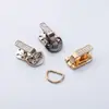 Botões de Metal para Casaco de Pelo de Vison com Diamantes, Gancho Especial para Roupas de Pelo de Luxo Femininas, Botões de Bico de Pato em Couro