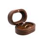 Caja de Madera Maciza para Pendientes de Mujer, Anillos, Joyero de Almacenamiento y Regalo, Nogal Negro Exclusivo Transfronterizo para Regalos de Enamorados Logo