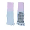 Calcetines de yoga antideslizantes, calcetines profesionales de Pilates para mujer de cinco dedos con separación para el pulgar, absorbentes de sudor, resistentes al olor, calcetines largos sin costuras