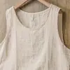[Liquidación] Chaleco de Verano Ligero Transpirable Sencillo de Algodón y Lino con Cintura Manga Corta Estilo Chino Color Sólido Secado Rápido Fresco Absorbente de Sudor