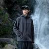 Chaqueta Softshell Forrada de Polar para Hombre, Cortavientos con Capucha Personalizado para Parejas al Aire Libre, Chaqueta Gruesa a Prueba de Viento, Abrigo Cálido para Mujer con Texto Impreso