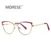 Gafas ópticas de moda 3099 pintura de puntos bicolor gafas anti-luz azul montura de mujer Europa y Estados Unidos transfronterizo nuevo espejo plano punto
