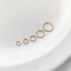 Retención de color oro de 14K al por mayor anillo abierto de flor hecho a mano anillo único pulsera DIY collar aretes joyería anillo de conexión accesorios