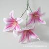 Flor de simulação 3 cabeças lírio de fita impressão 3D decoração de auditório de casamento parede de flores flor artificial adereços de fotografia fábrica atacado