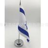 Porta banderas de mesa de un solo mástil Marco en forma de Y Bandera militar de EE. UU., Rusia, Ucrania, EE. UU. Porta banderas de oficina Bandera de negociación con firma