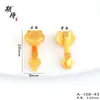 Pingente Ruyi Atacado Chinês Retrô Esmalte Caractere da Fortuna Ornamento Pendurado Versátil Areia Dourada Pingente Pequeno Acessório