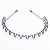 Moda Cabelo Prensado Masculino Esportes Headband Simples Onda Traseira Cabeça Preto Denteado Onda Feminino Acessórios Para Cabelo Facial
