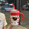 Desenho animado Big Mac Ice Cup Palha Café Copo Portátil Aço Inoxidável Térmico Bonito Alto Valor Grande Capacidade