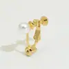 Clip de oreja de tornillo francés DIY accesorios para pendientes sin agujero al por mayor joyería de pasta de cabeza plana Clip de oreja de oro real de 18 quilates