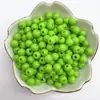 Cuentas redondas de acrílico de 4/6/8 mm, agujero recto, color sólido, material para abalorios hechos a mano DIY, cuentas lisas, cadena para teléfono móvil, cuentas sueltas