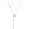 Collar de Cadena para Clavícula Estilo Coreano y Japonés con Rodillo Cepillado y Anillo de Cintura Pequeña con Borla Cadena Pesada Sentido de Diseño