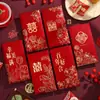 Envelopes vermelhos de casamento 2026, novo design criativo de alta qualidade com carimbo dourado especial do caractere "feliz", adequado para lembrancinhas, envelopes de presente de mil yuans, acabamento fosco