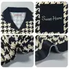 Pijama de espinha de peixe de alta qualidade para mulheres, conjunto de mangas compridas para primavera e outono, pode ser usado fora de casa, elegante para ficar em casa, design de borda contrastante