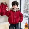 Chaqueta Reversible de Forro Polar Tricolor para Niños Otoño/Invierno 2026 Nueva Elegante Ropa Gruesa de Invierno para Bebé Parka con Capucha