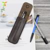 Estuche para un solo bolígrafo de cuero genuino venta caliente transfronteriza estuche vintage para bolígrafo lápiz bolígrafo de tinta estuche de cuero logo personalizado