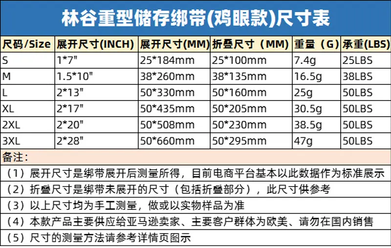 重型储存绑带