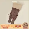Leggings térmicos para niña otoño e invierno ropa exterior forrados de polar engrosados mallas de invierno enteras para niños mallas de pie para bebé