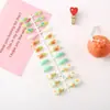 Garra de Águia Pequena Série de Flores Coloridas Impressas Manicure Usável para Mulheres 24 Peças Unhas Amêndoa Prontas