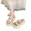 Sandalias de mujer tipo Birkenstock sin cierres para uso en exteriores, nuevas sandalias de mujer de suela gruesa para el verano 2026 para combinar con faldas, sandalias de playa