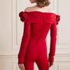 Top Ajustado de un Hombro con Pliegues de Flor de Rosa Blumar* para Mujer con Corte de Diseño Exclusivo Camiseta sin Hombros
