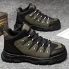 Nuevos Zapatos de Senderismo para Hombre Outdoor Trekking Camping de Caña Media Forrados de Lana Calientes Cómodos Duraderos para Todo Terreno de Algodón