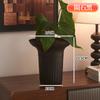 Maceta de Plástico Grueso Autoabsorbente Estilo Nórdico Extra Grande para el Hogar Simple de Resina con Plato Balcón Sala de Estar Control de Raíces