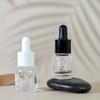 En stock 5ml Frasco Cosmético de Vidrio para Envasado Esencia Líquida Hombro Redondo Frasco Pequeño de Muestra Botella Transparente Engrosada con Cuentagotas para Aceite Esencial