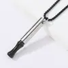 Collar de Respiración para Meditación de Color Empalmado en Acero Inoxidable Colgante de Silbato Herramienta Desmontable de Aromaterapia para Dejar de Fumar Respiración para Meditación