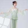 Pantalones de Danza Clásica para Mujer, Estilo Nuevo, Estilo Antiguo, Pantalones de Pierna Ancha de Doble Capa, Ropa de Práctica para Actuaciones, Danza Étnica Moderna China, Gasa Fluida