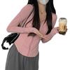 Jaqueta Feminina com Capuz Slim Fit Verão 2024 Nova Seda de Gelo Fina Respirável Rosa Proteção Solar Roupas Jaqueta Qingdao Roupas de Proteção Solar