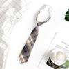 Camisa Estilo Universitario con Cremallera Roja y Negra, Clip, Sin Corbata, para Hombres y Mujeres, Accesorios de Uniforme, Uniforme de Estudiantes Pequeños