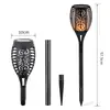 Lámpara de Llama 12LED Lámpara Solar para Calle Lámpara de Llama Antorcha Decorativa para Exterior Patio Lámpara de Suelo Dinámica Artificial