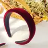 Faixa de Cabeça de Veludo Borgonha Estilo Francês com Cabeça Esponjosa para Mulheres, Acessório de Cabelo Vintage Largo para Lavar o Rosto, Elegante Faixa de Cabeça de Coroa Alta