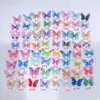 2cm 100 Borboleta Dupla Camada com Diamante Dupla Camada Estéreo Tule Malha Borboleta diy Arte de Unha Rosto Beleza Decoração.