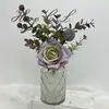Flores artificiales con aroma a rosa, arreglos florales para el hogar, flores artificiales, jarrones de seda de rosa de alta gama, flores atadas a mano más vendidas transfronterizas