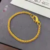 Loja de ouro com o mesmo estilo de ouro de areia francês antigo novo estilo chinês moda nacional anel de moda versátil peixe pequeno entrelaçado espiga de trigo pulseira de luxo leve