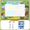 Lienzo de Agua Manta de Aprendizaje Mágica de Agua Tela de Escritura con Agua Pintura para Niños Manta de Pintura Mágica con Agua Transparente de Gran Tamaño Grafiti Repetido
