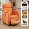 Sofá de Juego Individual Reclinable, Adecuado para Estar Sentado y Dormir por Periodos Largos, Silla Perezosa para Cafés de Internet, con Reposabrazos Ajustables, Silla Sofá para Computadora