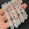 Pulseira de Contas Oito Lados de Cristal Branco Natural Atrai-Riqueza DIY Joias Originais Contas de Abacaxi Contas Soltas Contas Espaçadoras Acessórios