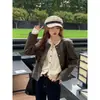 Elegante suéter de punto con bordado de oso de manga larga para mujer, nuevo diseño otoño/invierno, estilo preppy, top cárdigan adelgazante