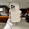 Funda para iPhone 15 Pro de Color Sólido Casual con Borde Ondulado Adecuada para Apple 16 Plus Macaron 13 Teléfono Móvil 14 12