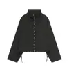 Ropa europea y americana para mujer transfronteriza, popular en AliExpress, chaqueta de doble botonadura de manga corta de estilo casual de moda para el trabajo