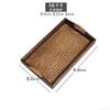 Bandeja de Madera Maciza y Bambú, Bandeja Larga para Frutas, Mesa de Centro para Sala de Estar, Juego de Té Japonés, Bandeja de Té, Club de Hotel, Estilo Tailandés Feng Shiai