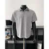 Camisa Polo Color Block Xadrez Estilo Retro Preguiçoso com Gola Dobrada para Homens, Falso Duas Peças Top Solto - Verão 2026
