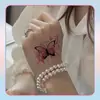 Lindo Colorido Rosa Mariposa Cubre Brazos Tatuaje Adhesivo Nicho Simple Mariposa Larga Duración Impermeable Tatuaje Adhesivo para Mujeres